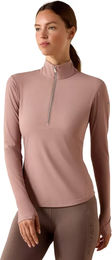 Produktbild von Ariat SolVeil Reitshirt Damen mit 1/2 Reißverschluss in Braun Größe S