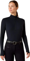 Produktbild von Ariat SolVeil Reitshirt Damen mit 1/2 Reißverschluss Schwarz Größe S