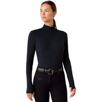 Produktbild von Ariat SolVeil Reitshirt Damen mit 1/2 Reißverschluss Schwarz Größe S