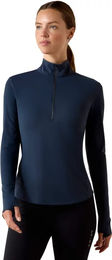 Produktbild von Ariat SolVeil Reitshirt Damen mit halbem Reißverschluss Blau Größe S