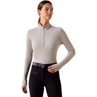 Produktbild von Ariat SolVeil Reitshirt Damen mit halbem Reißverschluss in Grau oder Beige Größe 2XS