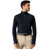 Produktbild von Ariat SolVeil Reitshirt für Herren mit 1/4-Reißverschluss in Schwarz und Blau