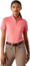 Produktbild von Ariat Soquel Baselayer 1/4 Zip Reitshirt Damen Rosa Größe L