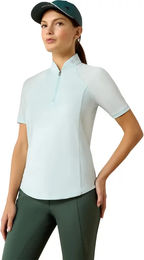 Ariat Soquel Reitshirt Damen Blau Sommer Polyester Größe L – Bild 1 von 4