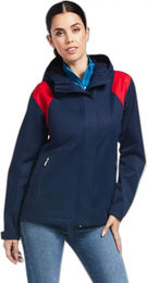Ariat Spectator H2O Regenjacke für Damen wasserdicht Schwarz Blau XXL – Bild 1 von 7
