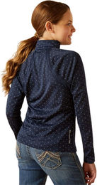 Ariat Sunstopper 3.0 14Zip Baselayer Reitshirt für Kinder Blau XL – Bild 1 von 2