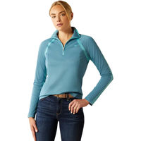 Produktbild von Ariat Sunstopper 3.0 Baselayer 1/4 Zip Reitshirt für Damen in Blau/Türkis Größe M
