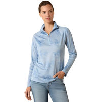 Produktbild von Ariat Sunstopper 3.0 Reitshirt Damen mit 1/4 Reißverschluss Blau Größe L