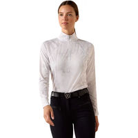 Produktbild von Ariat Sunstopper 3.0 Reitshirt Damen mit 1/4 Reißverschluss Weiß