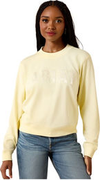 Ariat Sweatshirt Essential Crew Damen Gelb Baumwolle XS – Bild 1 von 2
