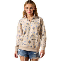 Produktbild von Ariat Sweatshirt Sapphire 1/2 Zip für Damen in Beige aus Baumwolle Größe XXL