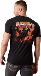 Ariat T-Shirt Country Rock für Herren Schwarz Größe L – Bild 1 von 1