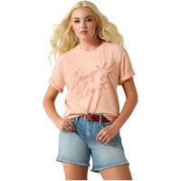 Produktbild von Ariat T-Shirt Cowgirl at Heart für Damen in Rosa aus Baumwolle XL