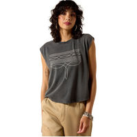 Produktbild von Ariat T-Shirt Dallas Cropped für Damen aus Baumwolle Grau S