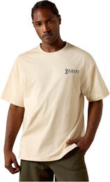 Ariat T-Shirt The Wicked Boxy für Herren aus Baumwolle Beige XXL – Bild 1 von 4
