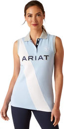 Ariat Taryn Damen Reitpoloshirt aus Baumwolle Blau Größe L – Bild 1 von 1