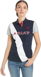 Produktbild von Ariat Taryn Polo-Shirt Damen aus Baumwolle Schwarz Blau Größe L