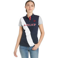 Produktbild von Ariat Taryn Polo-Shirt Damen aus Baumwolle Schwarz Blau Größe L
