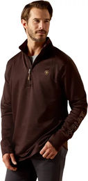 Ariat Team EQ 1/2 Zip Fleece Pullover für Herren in Java Braun XXL – Bild 1 von 7