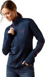 Ariat Team EQ 12 Zip Pullover Damen Blau XS bluesign – Bild 1 von 4