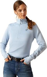 Ariat Team EQ Damen Polarfleece 1/2 Zip Pullover Blau Größe M – Bild 1 von 5