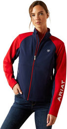 Produktbild von Ariat Team EQ Jacket Damen Navy Team/Red Wasserabweisend Bluesign Polyester XS