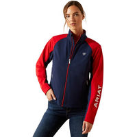 Produktbild von Ariat Team EQ Jacket Damen Navy Team/Red Wasserabweisend Bluesign Polyester XS