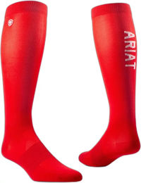 Produktbild von Ariat TEK Essential Performance Reitsocken Damen Rot Größe M Ganzjährig
