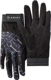Produktbild von Ariat Tek Grip Reithandschuhe Unisex Schwarz Nylon Taille 7