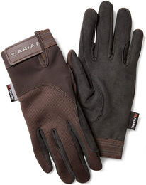 Ariat Tek Grip Winterhandschuhe aus Polyester wasserabweisend Braun Größe 6 – Bild 1 von 3