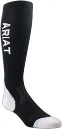 Ariat Tek Performance Socken für Damen aus Baumwolle Schwarz Einheitsgröße – Bild 1 von 3