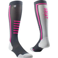 Produktbild von Ariat TEK Slimline Performance Reitsocken für Damen in Grau oder Schwarz Größe M