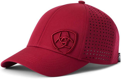 Ariat Tri Factor Baseball Cap für Herren in Rot One Size aus Polyester – Bild 1 von 1