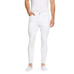 Ariat Tri Factor Grip Kniebesatz Reithose für Herren in Weiß Größe 34IN mit Silikonbeschichtung – Bild 1 von 3