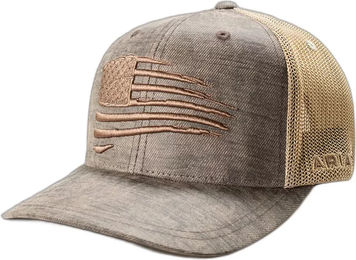 Produktbild von Ariat Trucker Cap Patriot Flag für Herren in Braun aus Polyester