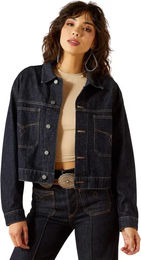 Produktbild von Ariat Western Utility Jeansjacke Damen aus Baumwolle Blau Grösse M