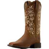 Produktbild von Ariat Westernboots Round Up Holly Reitstiefel aus Leder für Damen in Weiß und Braun