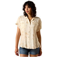 Produktbild von Ariat Westernshirt Badlands Reitshirt für Damen aus Viskose in Grau und Beige Größe XS