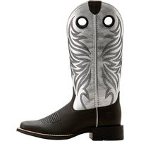 Produktbild von Ariat Westernstiefel Damen Round Up Ryder aus Leder in Schwarz und Silber Grösse 41.5 EU