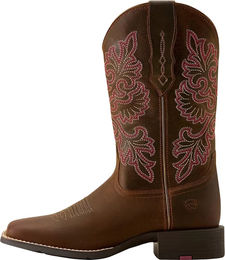 Produktbild von Ariat Westernstiefel Damen Round Up Wide Square Toe StretchFit aus Leder Braun Größe 42,5