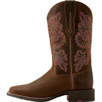 Produktbild von Ariat Westernstiefel Damen Round Up Wide Square Toe StretchFit aus Leder Braun Größe 42,5