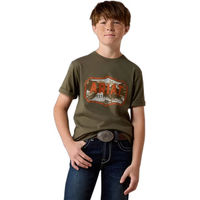 Produktbild von Ariat Wild Creek T-Shirt für Kinder in Grün Größe L