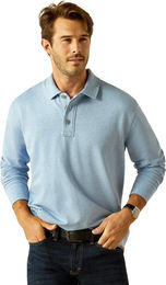 Produktbild von Ariat Wilton Reit-Poloshirt für Herren aus Bio-Baumwolle Blau Größe M