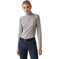Produktbild von Ariat WMS Sunstopper 2.0 1/4 Zip Baselayer Damen Grau Größe XL