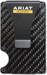 Produktbild von Ariat Work Geldbörse für Herren aus Leder mit Metallgeldclip in Grau oder Schwarz