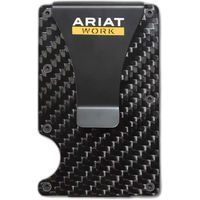 Produktbild von Ariat Work Geldbörse für Herren aus Leder mit Metallgeldclip in Grau oder Schwarz