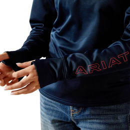 Ariat Youth Team EQ 12 Zip Pullover Kinder Blau XXL bluesign – Bild 1 von 4
