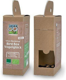 ARIES Bird Box Vogelfutterspender zum Aufhängen inklusive 500g Bio Vogelfutter-Mischung für Wildvögel – Bild 1 von 1