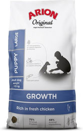 Produktbild von Arion Original Growth Puppy Large Hundefutter Huhn Reis 2 kg glutenfrei und monoprotein - 2 kg