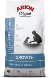 Produktbild von Arion Original Growth Puppy Medium Hundefutter Lachs und Reis glutenfrei 2 kg